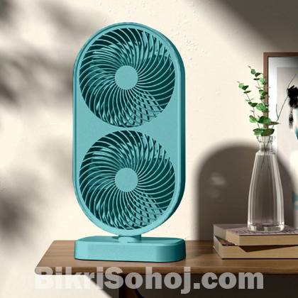 Plug & play double head desk fan 120